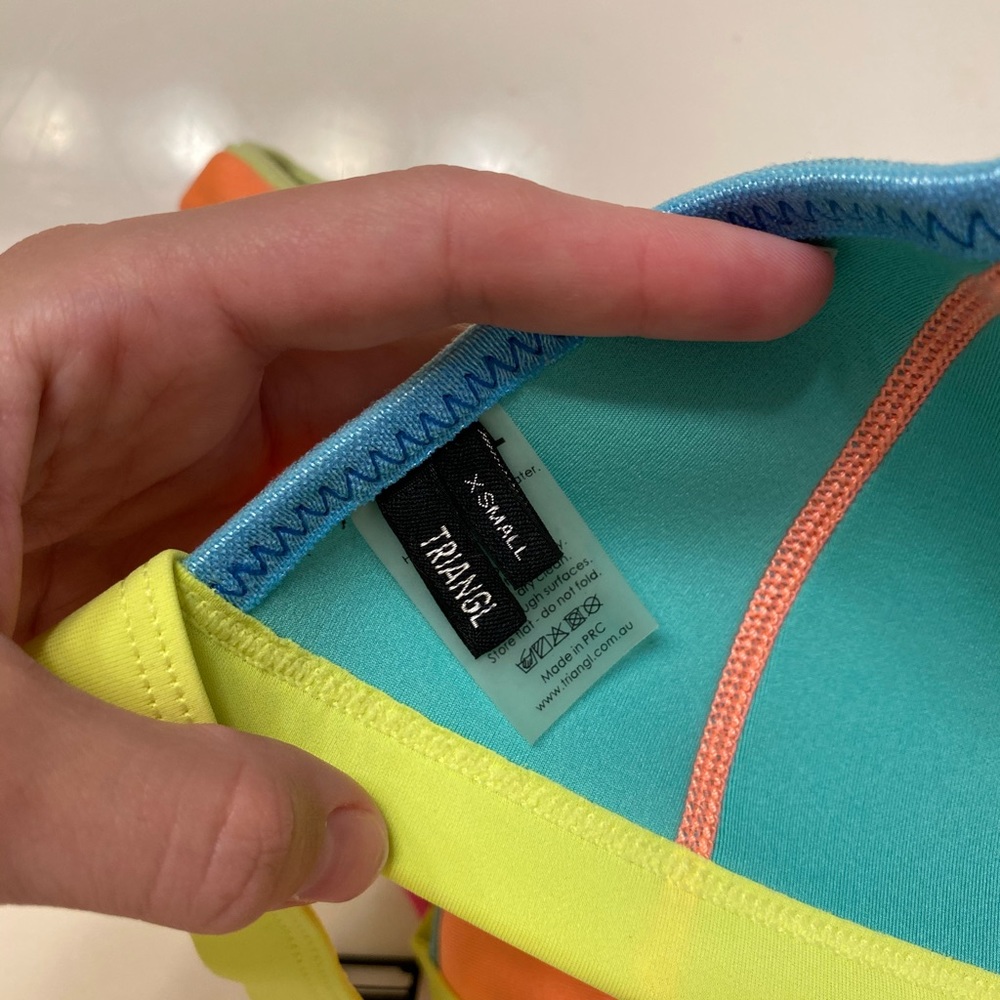 TRIANGL multicolor neoprene bikini top and bottom